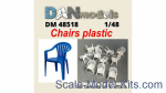 Accessories for diorama. Plastic chairs 8 pcs