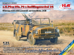 s.E.Pkw Kfz.70 with twin base 36, German military vehicle WWII