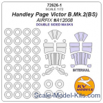 Mask 1/72 for Handley Page Victor B.Mk.2(BS) + wheels (Double sided), Airfix kits