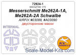 Mask 1/72 for Messerschmitt Me262A-1A, Me262A-2A Schwalbe - Double sided (AirFix)