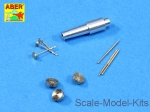 Barrels: Set of barrels for Soviet tank T-28 (early model) 1x76,2mm, 3x7,62mm, for Hobby Boss, Aber, Scale 1:35