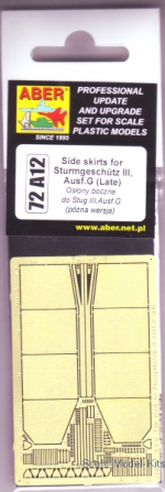 ABR72-A12 Side skirts for Sturmgeschutz III (late)