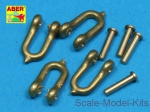 Detailing set: Early model shackle for Pz.Kpfw.VI Tiger Ausf B, 4 pcs, Aber, Scale 1:35