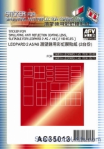 AF-AC35013 Sticker for simulating anti reflection coating lens suitable for Leapard 2 A5/A6, Tamiya kit