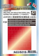 AF-AC35015 Sticker for simulating anti reflection coating lens suitable for Leapard 2, Hobby Boss kit