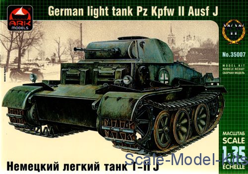 Pz Kpfw Ii Ausf J German Light Tank Ark Models Plastic Scale Model Kit In 1 35 Scale Ark Models Scale Model Kits Com