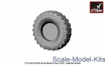 Wheels set 1/72 weighted w/ late hubs for Ural-375/4320