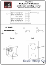 Pz. Kpfw. V Aust. G Panther periscope openings, early (universal)
