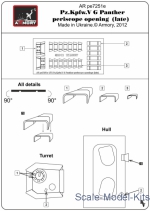 Pz. Kpfw. V Aust. G Panther periscope openings, late (universal)