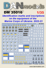 DAN35016 Decal: Identification marks and inscription on the equipment (Marine Corps of Ukraine 2022-2023)