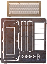 Photo-etched parts: Grilles for T-34, DAN Models, Scale 1:35