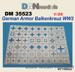 DAN35523 WWII German Army Balkenkreuz mask template