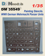 DAN35549 Stencil for WWII German Wehrmacht Panzer Units