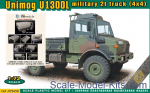 DAN72450 Detailing set: Tarpaulin for UNIMOG U1300L military 2t truck (4x4) and awning (ACE) + model kit