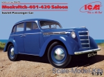 Cars: Moskvitch 401-420 Saloon, Soviet passenger car, ICM, Scale 1:35