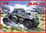 Troop-carrier armor: Sd.Kfz. 222 WWII German armored car, ICM, Scale 1:48