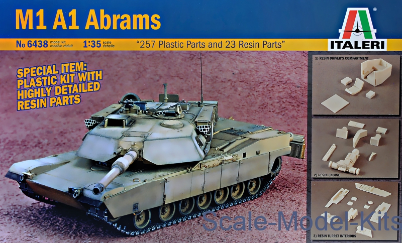 Italeri - Tank M1A1 Abrams - plastic scale model kit in 1:35 scale ...