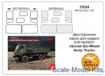 Decals / Mask: Double sided masks for ICM #35001 "Soviet Six-Wheel Army Truck", KV Models, Scale 1:35