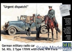 Army Car / Truck: German military radio car Sd. Kfz. 2 Type 170VK with figures, Master Box, Scale 1:35