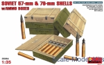 Detailing set: Soviet 57-mm & 76-mm shells with ammo boxes, MiniArt, Scale 1:35