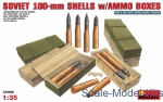 MA35088 Soviet 100-mm shells with ammo boxes