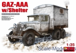 Army Car / Truck: GAZ-AAA with shelter, MiniArt, Scale 1:35