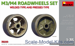 MA35220 Wheels Set for tank M3/M4. Welded type and pressed type
