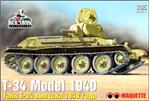 Tank: T-34 Soviet tank model 1940, MAQUETTE, Scale 1:35