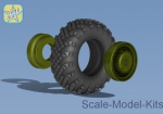 Topol SS-25 Wheels and tyre set. Main hub Type 1