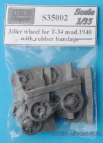 OKB-S35002 Idler wheel for T-34 mod.1940, with rubber bandage