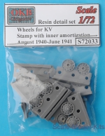 Detailing set: Wheels for KV, stamp with inner amortization, August 1940, June 1941, OKB Grigorov, Scale 1:72