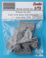 Detailing set: Wheels for KV, cast with inner amortization, June-July 1941, OKB Grigorov, Scale 1:72