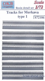 Detailing set: Tracks for Merkava, type 1, OKB Grigorov, Scale 1:72