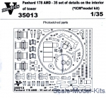 Vmodels35013 Photoetched set of details on an interior for 178 AMD-35 (ICM model kit)