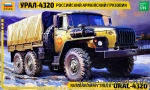 Army Car / Truck: Russian army truck Ural-4320, Zvezda, Scale 1:35